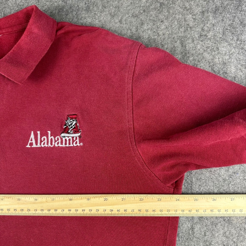 VTG Alabama Crimson Tide Polo Shirt Men XL Red Embroidered Logo 90s Retro Sports - Picture 4 of 5